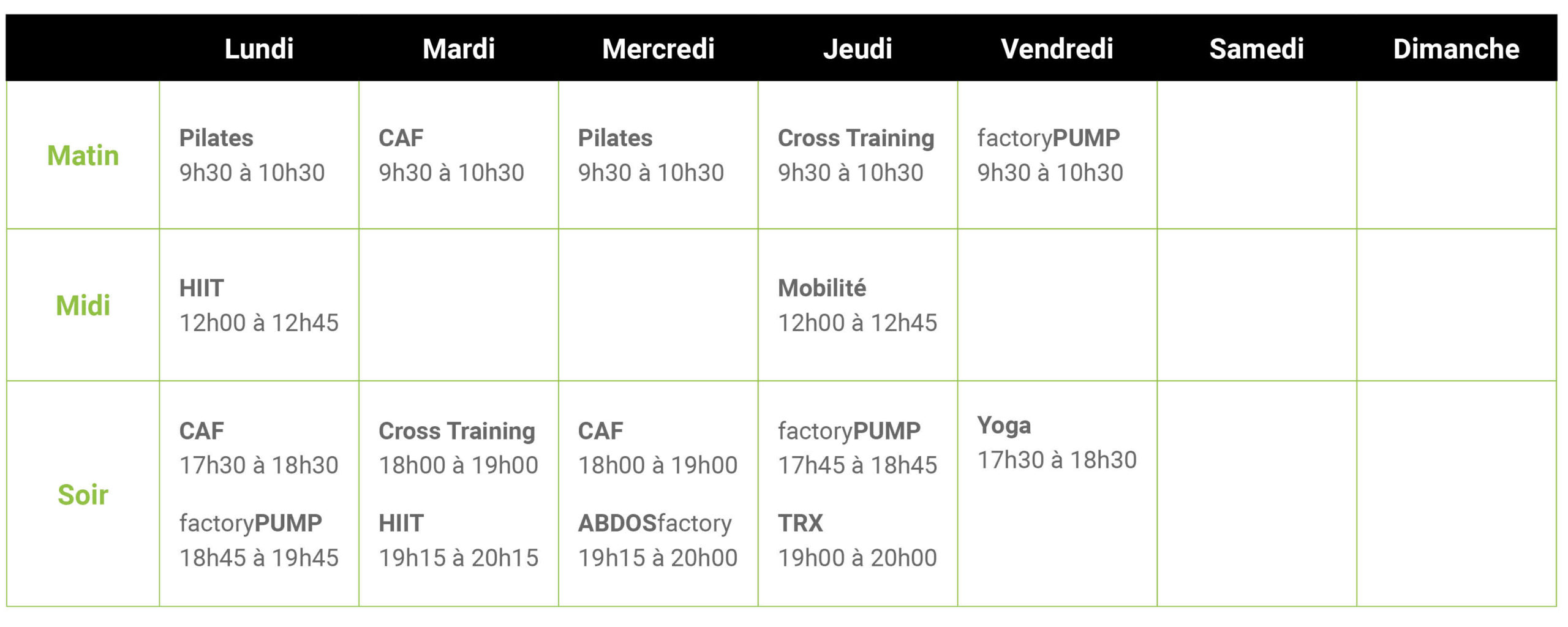 PlanningCours